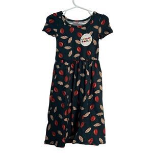 NWT Dot Dot Smile Empire Waist Cap Sleeve Dress – Leaf Print – 12-24M